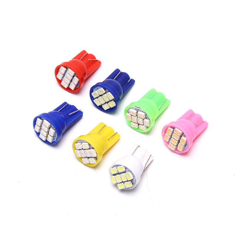 10Pcs T10 Led W5W Car Parking Light Wedge Bulb Auto Dashboard Indicator Lamps Dc