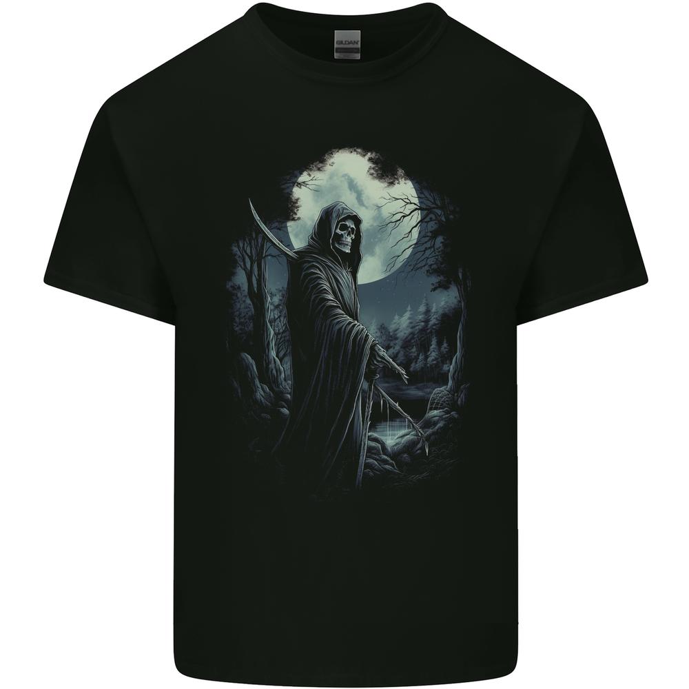 Grim Reaper Returning From Hell Skull Kids T-shirt Childrens XXL
