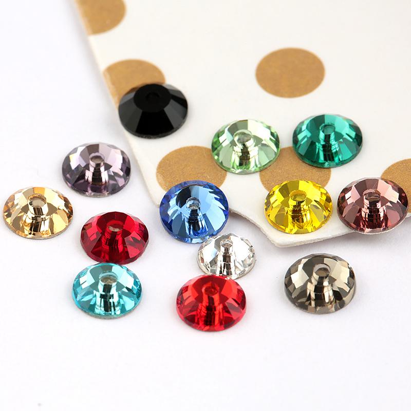 Hot Sale Drill White Flat Bottom Medium Hole Drill Guomao A Drill Round Glass Drill Clothing Accessories Diy Jewelry Accessories