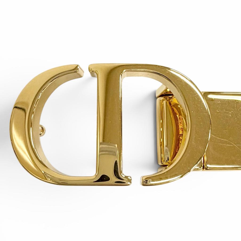 Excellent DIOR Belt 30 MONTAIGNE Reversible 0.8"" Leather B0446UWGA Used