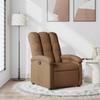Vidaxl Foldable Armchair, Brown, Upholstered In Fabric