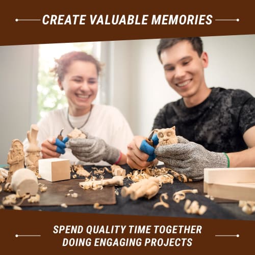 BeaverCraft, Wood Carving Kit S16 - Whittling Wood Knife Kit - Whittling Kit for Beginners - Wood Block Blank Whittling Knife Kit