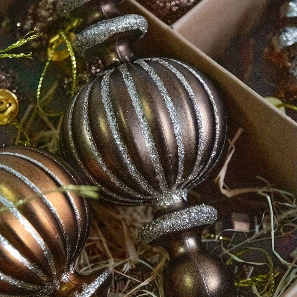 52 Stück Weihnachtsbaumkugeln im Vintage-Stil, Glitzernde Weihnachtskugeln, Feiertagsdekoration