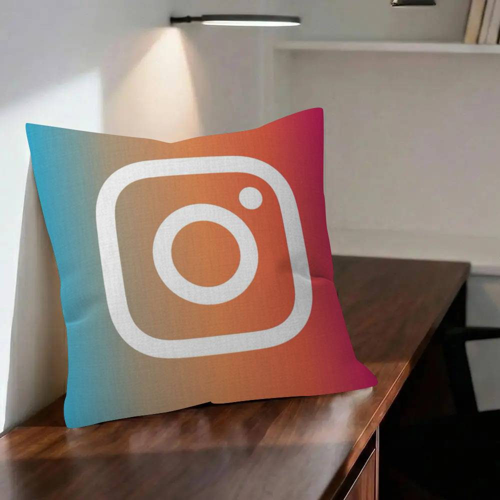 Pillow Gift Home Office Decoration Bedroom Sofa Car Cushion Cover case x Logo Instagram fun