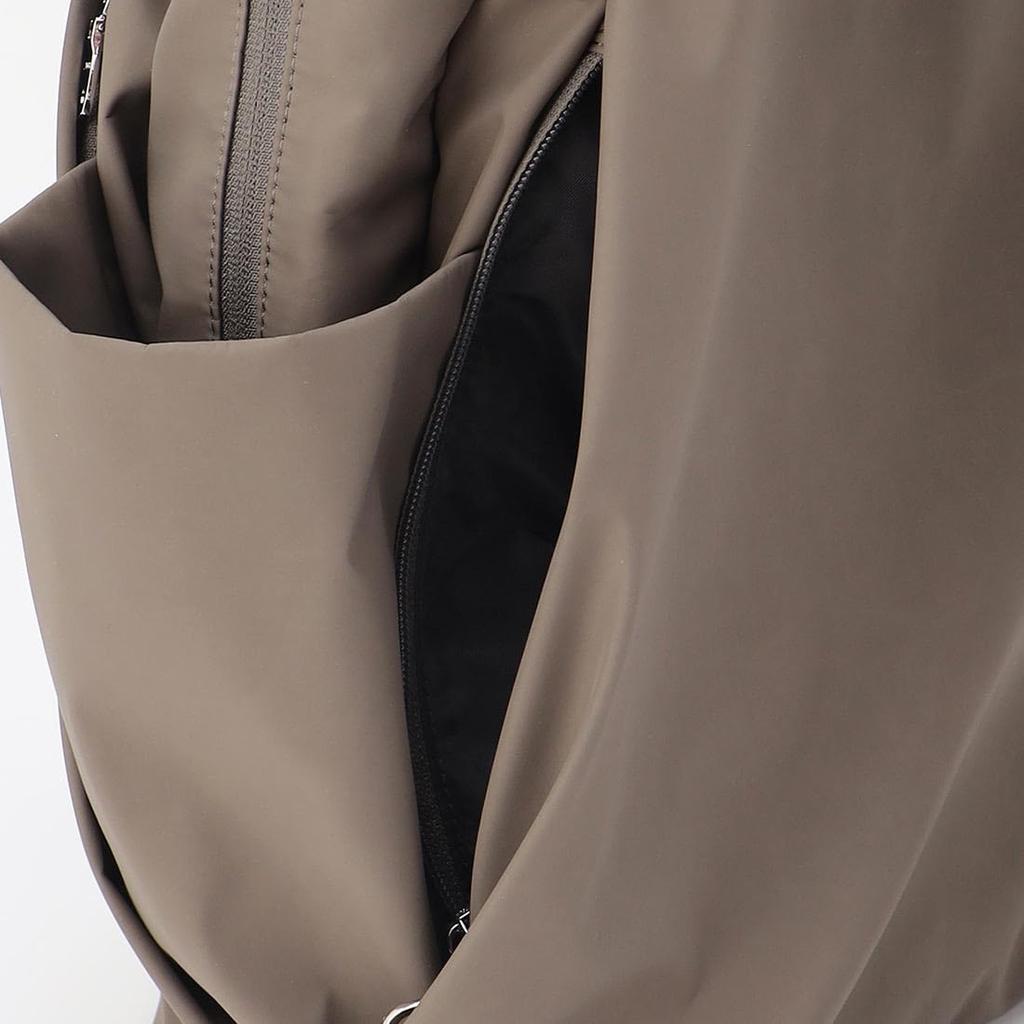 Isaac Nylon Taffeta Travel Daypack 2004006 Dark Greige (27)