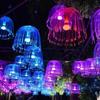 Outdoor Waterproof Fiber Optic Jellyfish Lights - Color-Changing Decorative Chandelier for Bars and Pubs