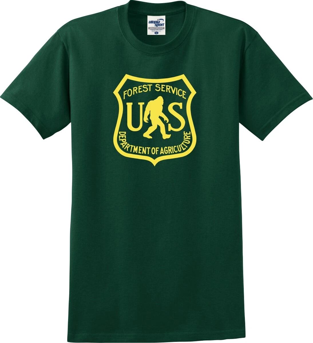 US Forest Service Bigfoot Funny Unisex T shirt (S-5X) 3XL