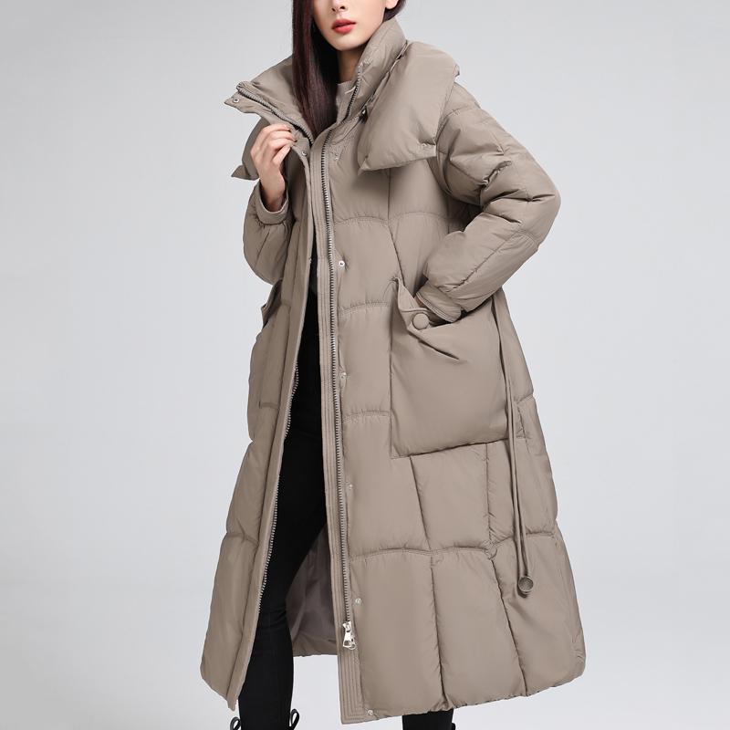 Fashion Woman Winter Coats With Belt Thick Warm Casual Winter Jacket Women's Long Parkas