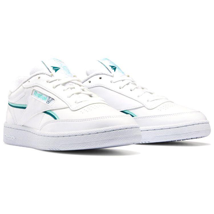 Reebok Club C 85 Vegan White Hint Mint Unisex Sneakers Footwear-White Midnight-Pine GX7562