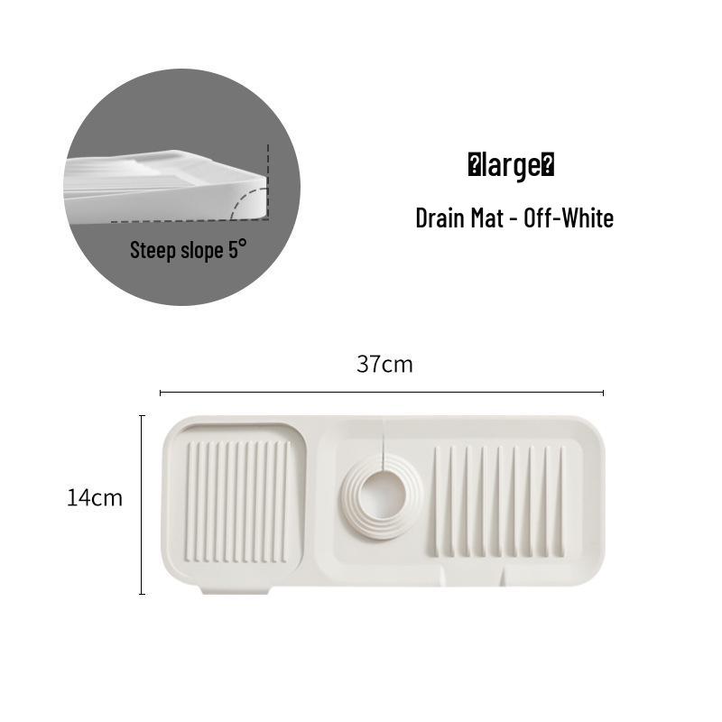 Silikon-Spritzschutzmatte für Wasserhähne - Wasserdichte, Verdickte Abtropfmatte für Küche & Bad