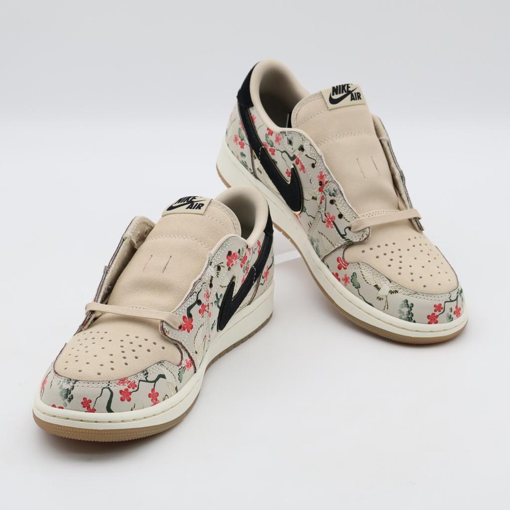 HV8293-100 Rui Hachimura Nike Air Jordan 1 Retro Low OG Cranes Oatmeal (Herren)
