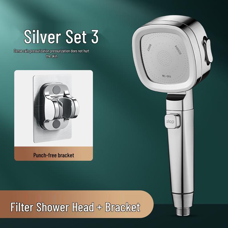 High-Pressure Shower Head with Filter: Rainfall Nozzle for Enhanced Water Flow