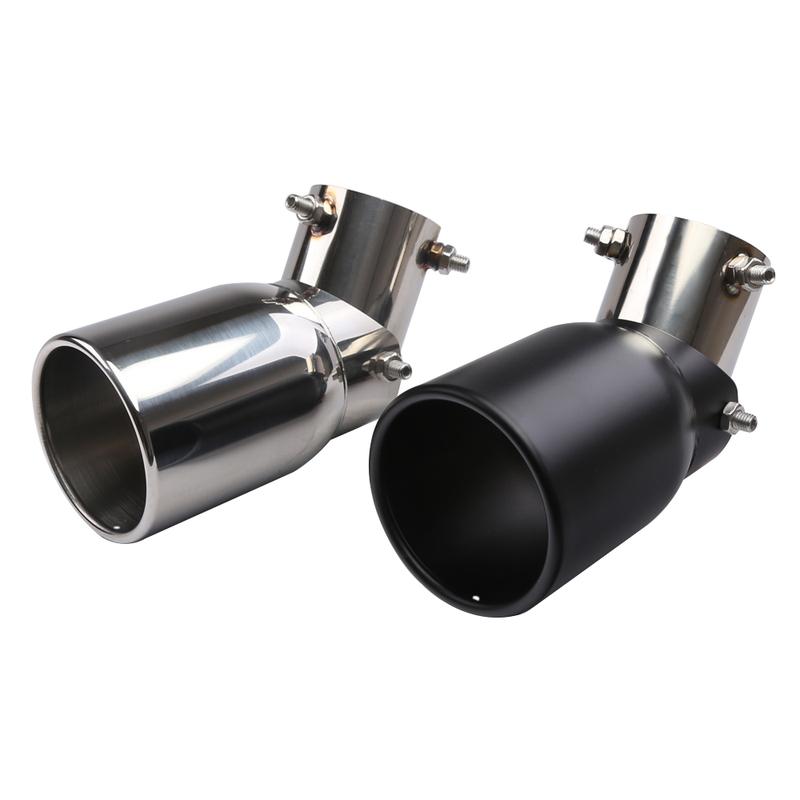 Stainless Steel Exhaust Tip 63mm/3.5"89mm Adjustable Universal Fit for Car SUV Single Rolled Edge Exhaust Pipe Tip with Bolt-On