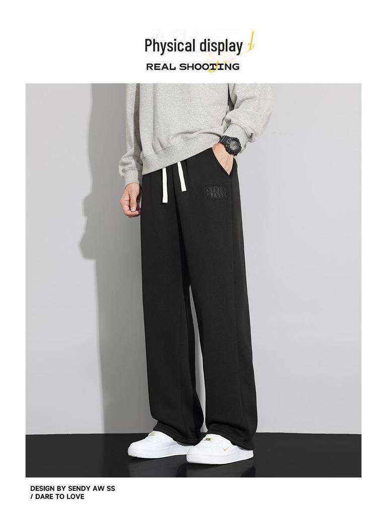 Herren Lammfell Samtfutter Hose - Winter 2024 Lässige Gerade Hose für Jungen