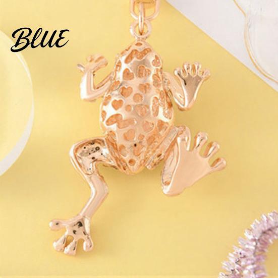 Wealth And Blessings Charm Toad Key Chain Rhinestone Keychain Sparkly