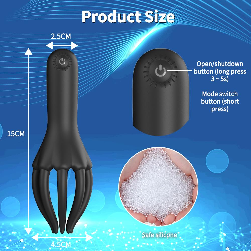 Glans Trainer for Men Vibrating Penis Oral Sex Masturbator Soft Fingertip Endurance Delay Exerciser Massage Vibrator Erotic Toys
