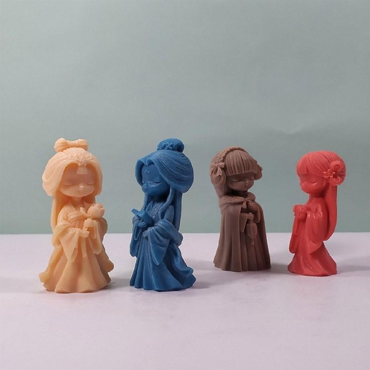 Girl Ornament Silicone Mold Resin Mold Fondant Candle Making Desktop Decoration