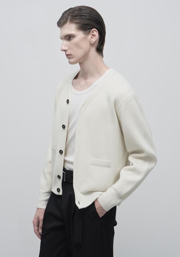 Savage V Neck Cardigan - Ivory
