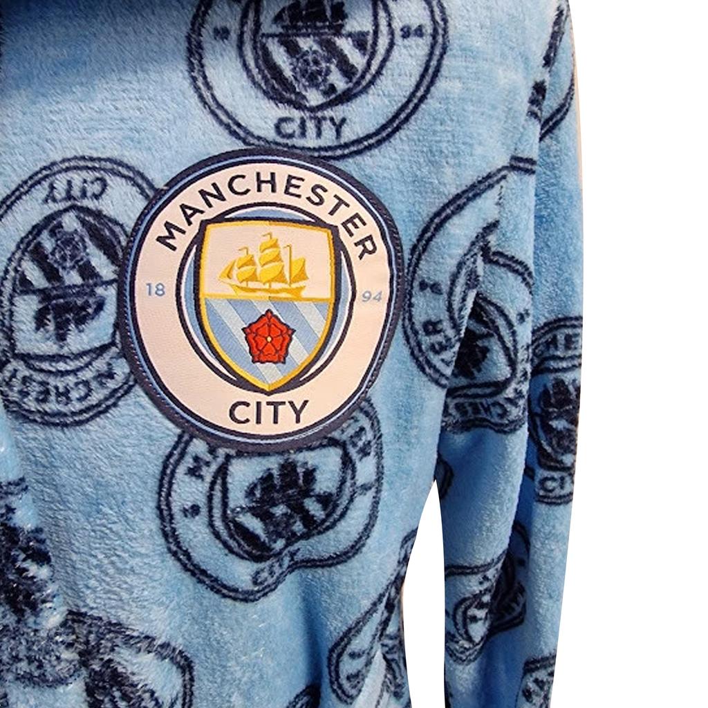 Manchester City FC Mens Logo Bathrobe