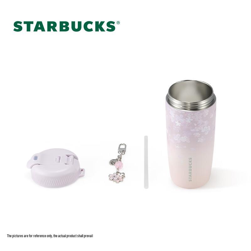 Starbucks Twilight Cherry Blossom 510ml Izolowany kubek termiczny ze stali nierdzewnej z podwójnym ustnikiem i zawieszką
