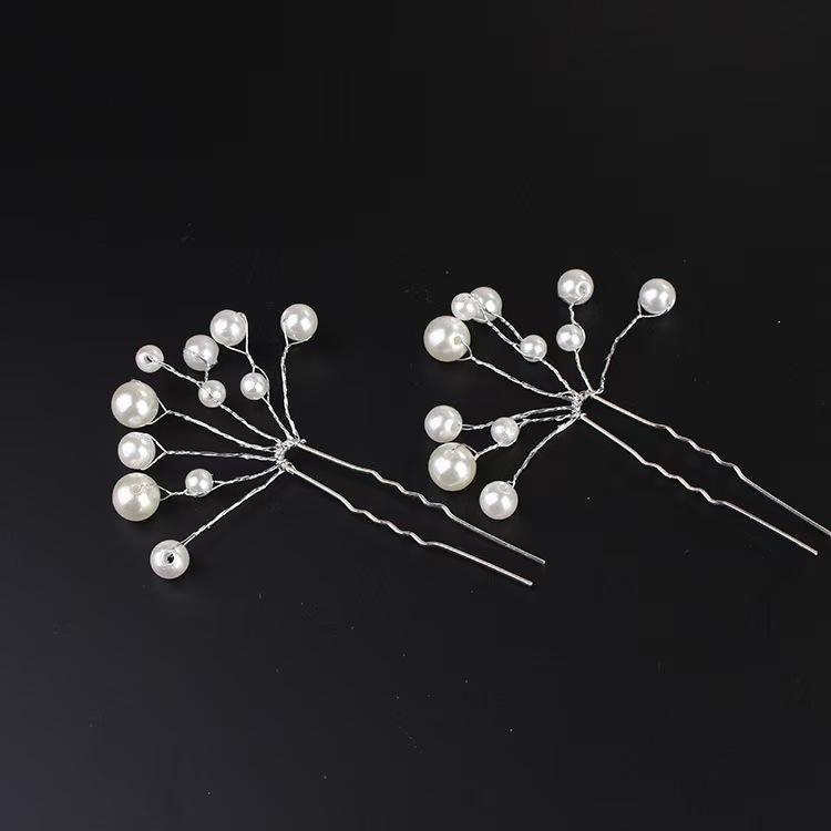 U-shaped Bridal Hair Pearl Wedding Hair Pins Handmade Bridal Hair Pins for Wedding Brides Women Girls