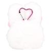 Esther Bunny Plush Zippered Mascot Pouch with Carabiner (Cream Bunny)