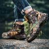 High-top Boots Men Anti-slip Lace-up Shock-absorbing Casual Shoes Men Wear-resistant Outdoor Comfortable Hiking Shoes Men