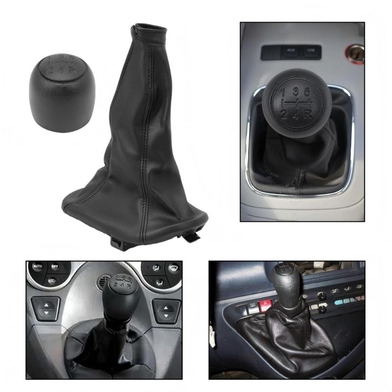 Auto Part for Seicento 1998-2010 Gear Shifter Knob And Leather Gaiter 735249804 Shifter Knob Gaiter Set Easy Installation
