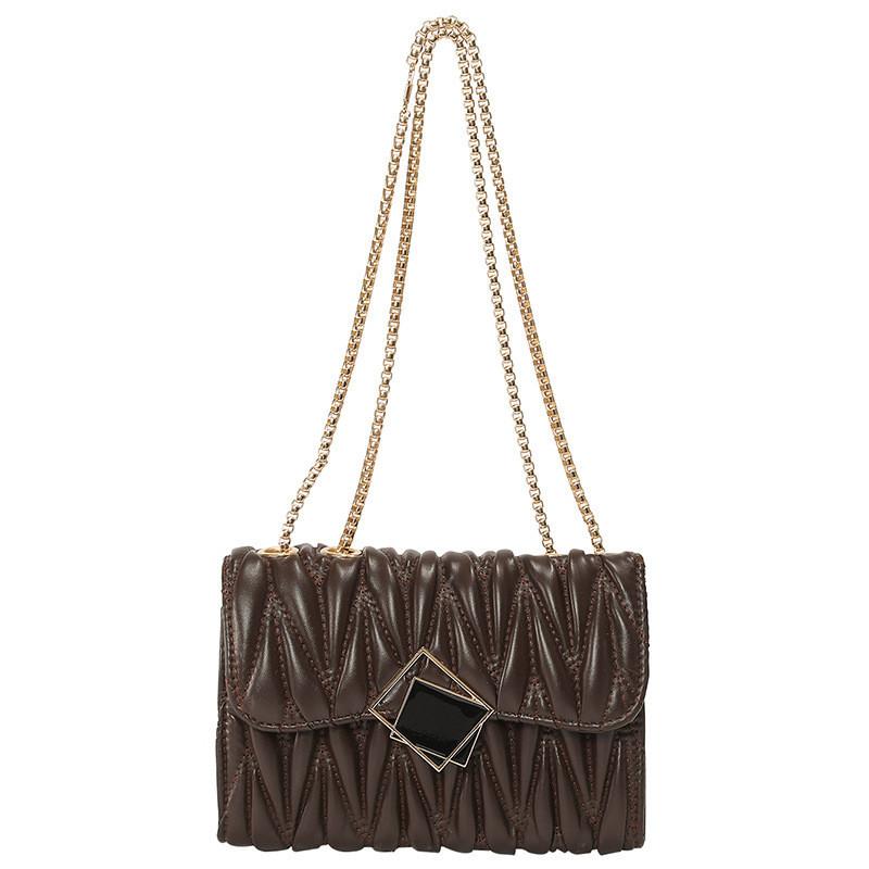 Chic Stylish Quilted Shoulder Bag Trendy Pu Square Crossbody Purse For Women 2024