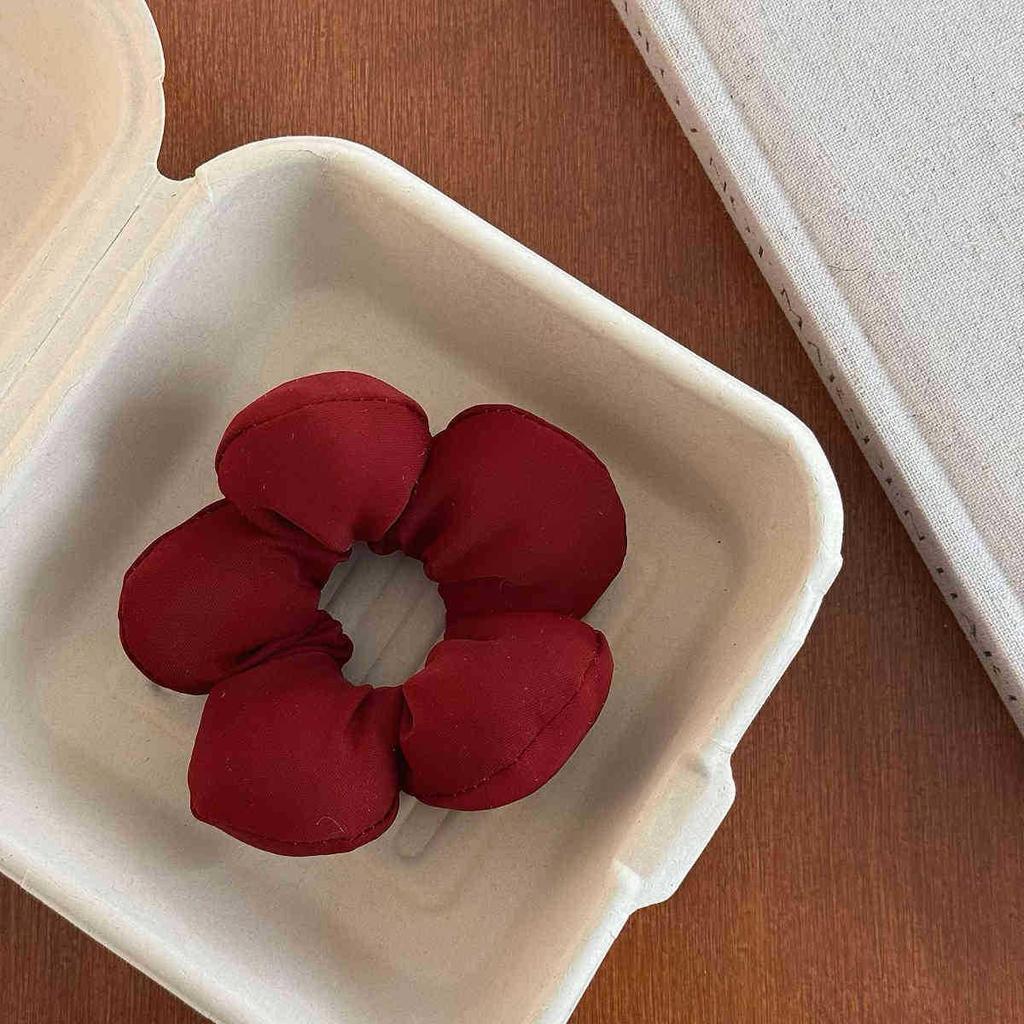 Retro Floral Tie-Dye Sausage Ring Hair Tie