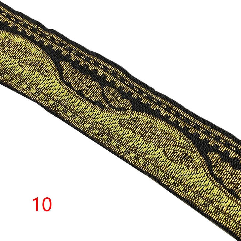 Diy handgefertigte Materialien 1 Streifen 7 Meter 2,5 cm Stickerei Ethnische Spitze Computer Jacquard Vorhang Heimtextilien Kleidung Spitzenzubehör