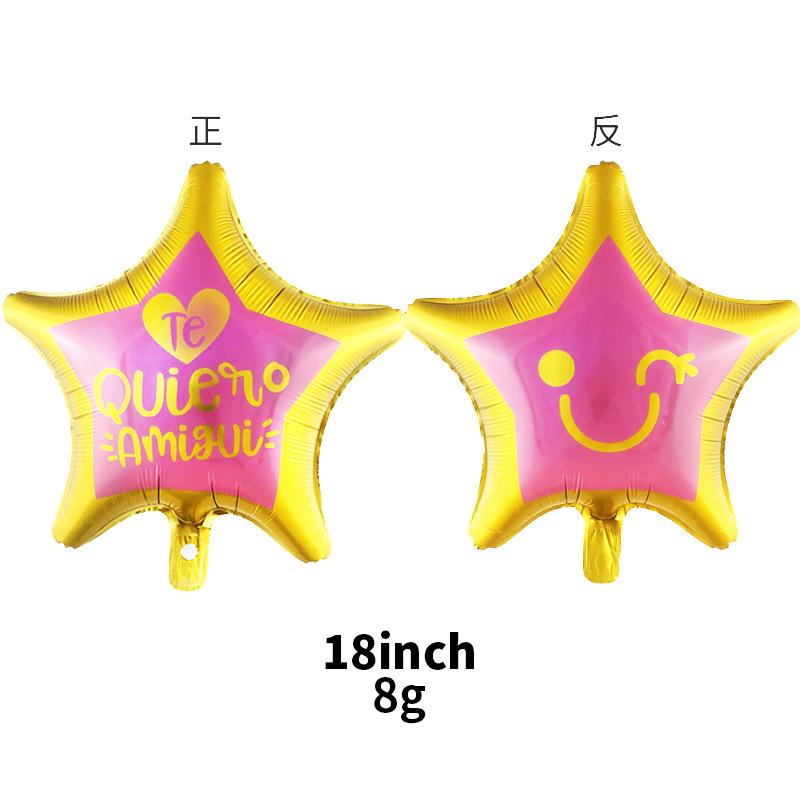 Spanish Balloon 18 Inch Valentine'S Day Love Balloon Spanish Heart-Shaped Aluminum Film Balloon Decoration