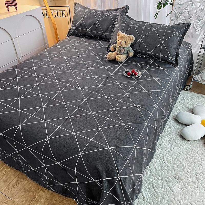 Flat Sheet Floral Style Bedsheet Skin-friendly Bed Linen Simple Student Bed Fitted Sheet Mattress Pad Bedcover
