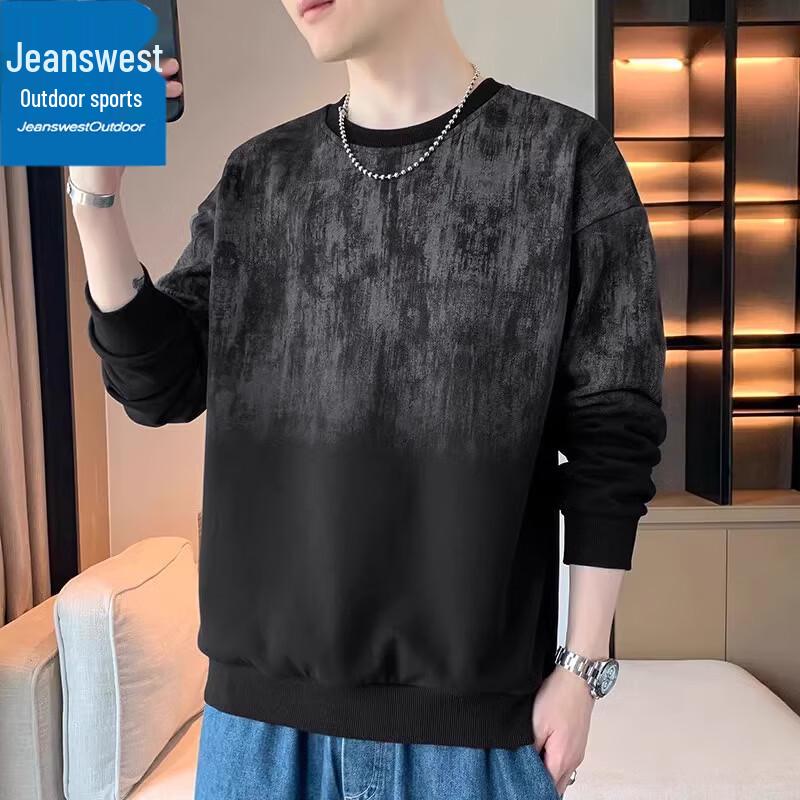 Jeanswest Men's Outdoor Round Neck Long Sleeve Sweatshirt