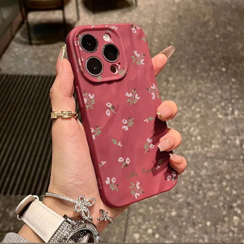 Women's Floral iPhone17promax Mobile Phone Case Is Suitable for Apple 16promax Pleats 14 Fresh 15 Sets