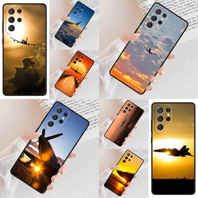 Airplane Sunrise Aircraft Cell Phone Case for Samsung Galaxy S26 Ultra S25 S24 S23 S22 S21 S20 Note10 Cover