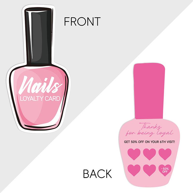 10/50 ks Nails Vizitka Lis na hřebík Věrnostní papír Card Board Hřebík Sleva Card Board Nails Příslušenství Nástroje