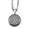 Jewish Israel Star of David GUARDIANSHIP Necklace Women Men Stainless Steel Eye of Providence Judaica Hexagram Chain Jewelry