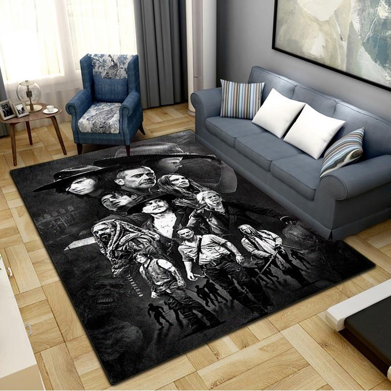 Walking Dead Carpet Rug for Living Room Bedroom Home Sofa Decoration,Kids play Non-slip Floor Mat
