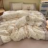 Korean Fresh Four-Piece Set: Cotton Lace Trim, Double Layer Gauze, Aerobic Jacquard Herringbone, Thickened.