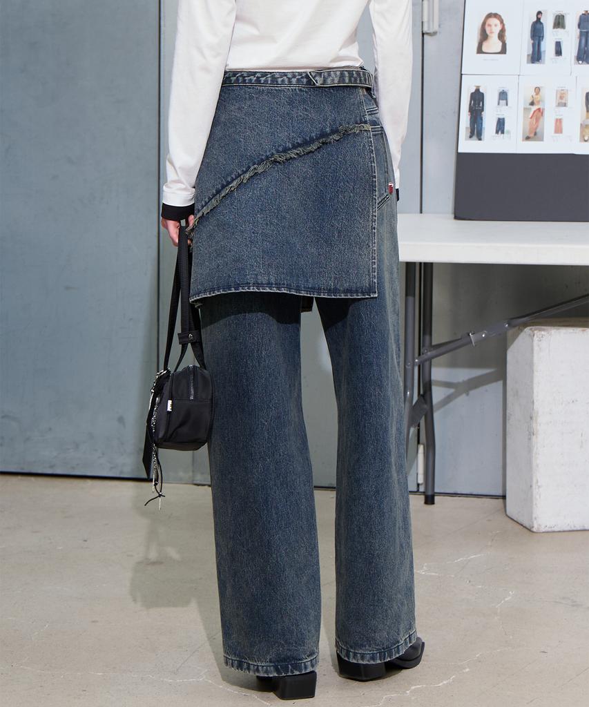 Jeissijeidi Wrap-Wide Denim Jydp0209