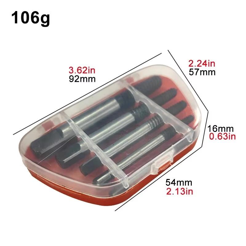 5 ks Sada kovových vrtáků pro vytahování šroubů Odstraňovač poškozených šroubů Vytahovák Dřevoobráběcí nástroje Extrakční klíč na zlomené šrouby Vodovodní potrubí