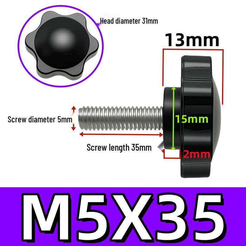 Adjustable Plum Blossom Plastic Head Star Handle Screw Bolt