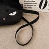 Cute Cartoon Design Black Cat Bag Furry Shoulder Bag Large Capacity Crossbody Bag for Women