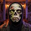 2D Flat Printed Full Face Mesh Headgear Breathable Halloween  Cosplay Mask Skull Zombie Mask  Prank