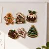 DIY Kunst-Sets mit Kunstperlen 6 Stück/Set Kühlschrankmagnet-Set, Weihnachts-Schneemann-Baum-Weihnachtsmann Feiertags-Heimdekorationen Magnete, Mosaik-Kühlschrank-Dekoration für