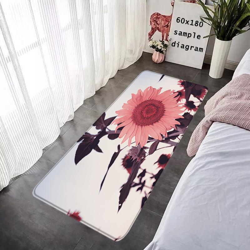 Door Mats Interior Foot Rug Sun Flower Welcome Floor Mat Rectangle Soft Hallway Carpet Kitchen Rugs Fluffy Home Decoration
