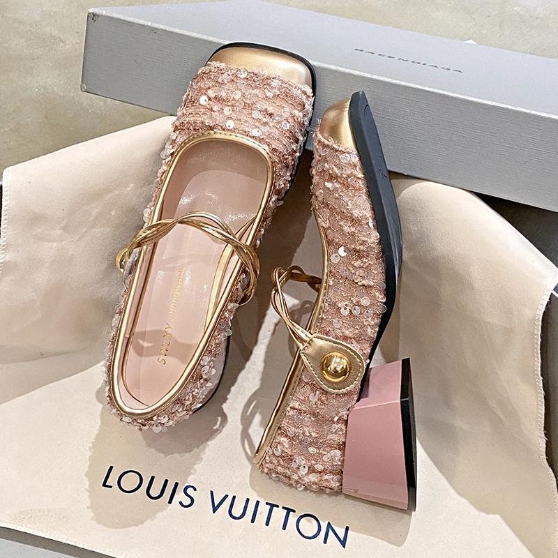 Fashion Women's Mary Janes Shoes 2024 Summer New Fashion Platform High Heels Pumps Female Party Dance Wedding Shoes Female Large Size 40