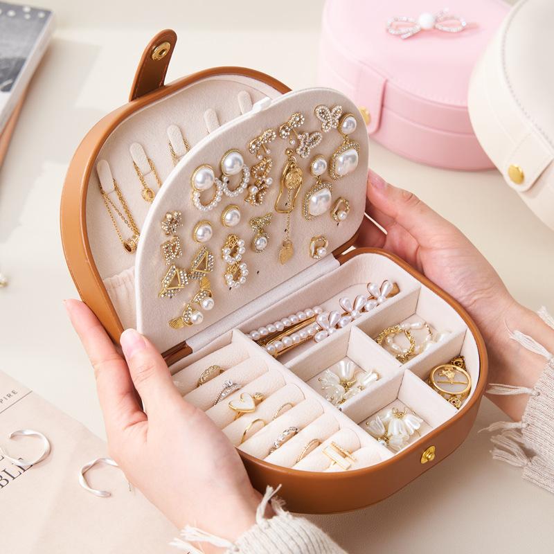 New High-end Jewelry Box Necklace Bracelet Earrings Compact Portable Jewelry Box Jewelry Waterproof Moisture-proof Storage Box