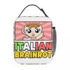 Italian Brainrot Insulated Lunch Bag High Capacity Meal Container Thermal Bag Tote Lunch Box School Picnic Men Women